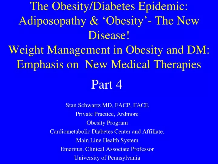 the obesity diabetes epidemic adiposopathy