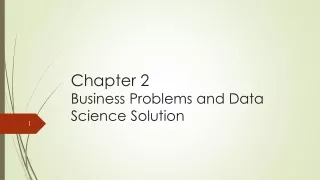 Chapter 2 Business Problems and Data Science Solution