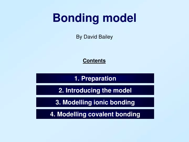 bonding model