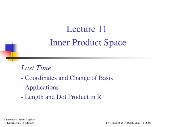 lecture 11 inner product space