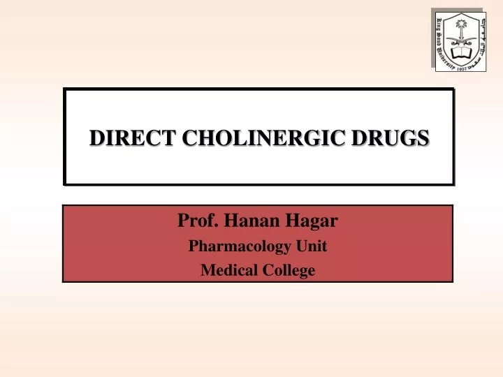 direct cholinergic drugs