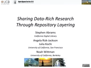Sharing Data-Rich Research Through Repository Layering