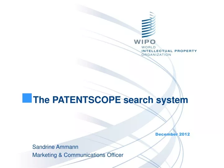 the patentscope search system