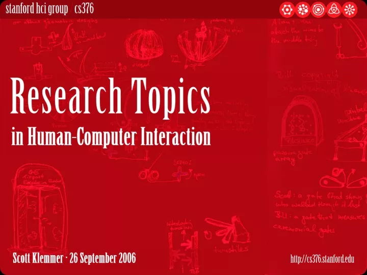 research topics in human computer interaction
