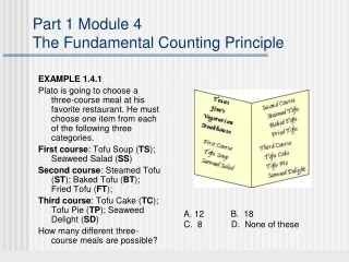 Part 1 Module 4 The Fundamental Counting Principle