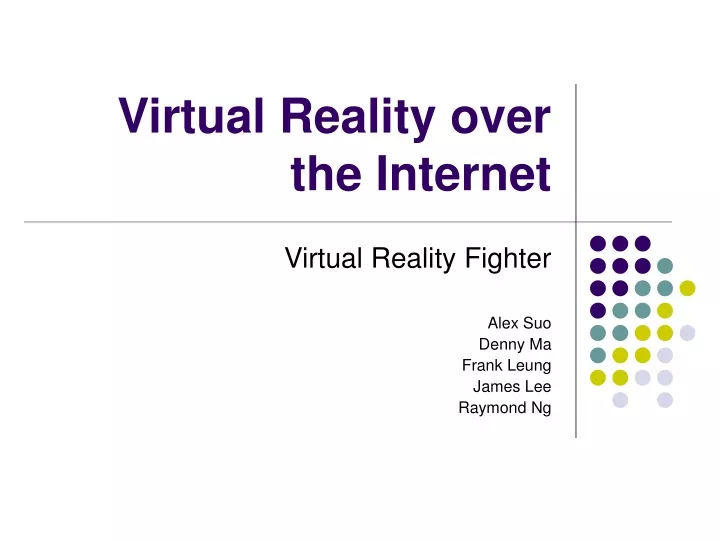 virtual reality over the internet