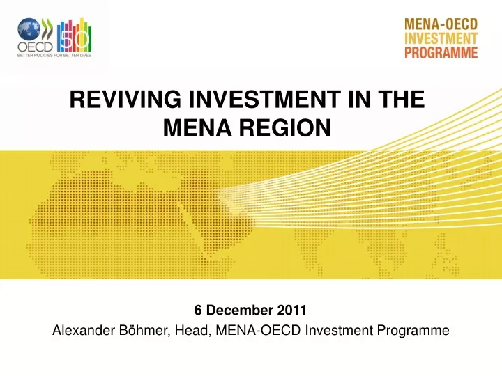 reviving investment in the mena region