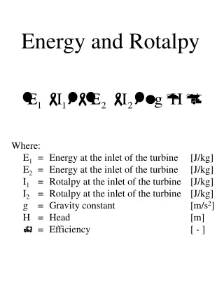 Energy and Rotalpy