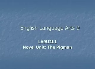 English Language Arts 9