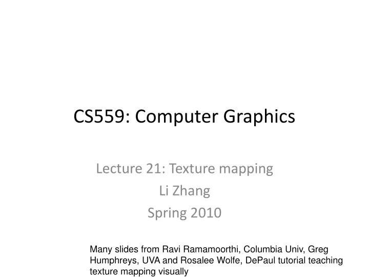 cs559 computer graphics