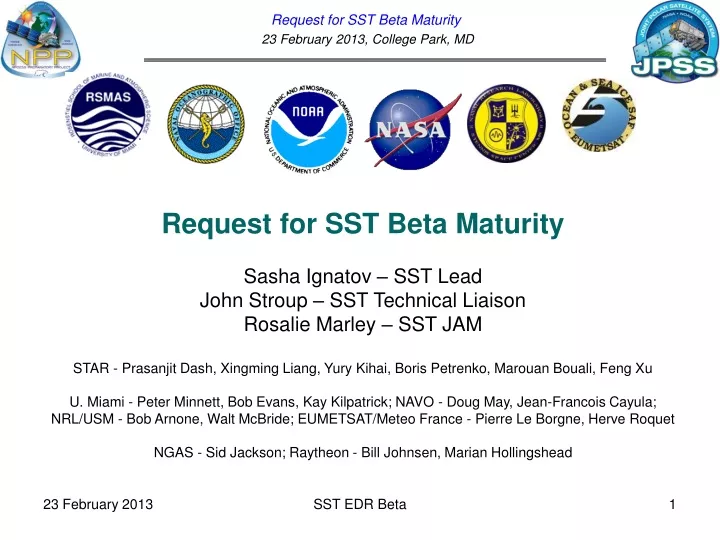 request for sst beta maturity 23 february 2013