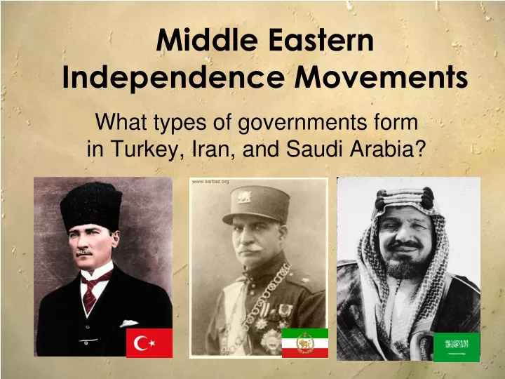 middle eastern independence movements