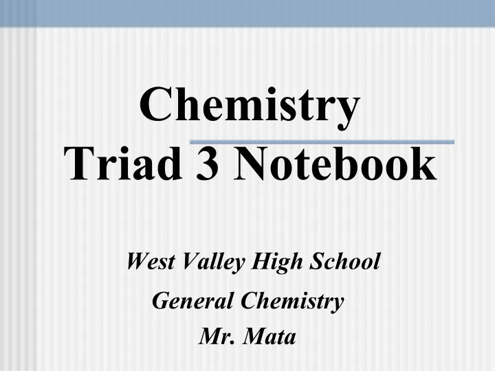 chemistry triad 3 notebook