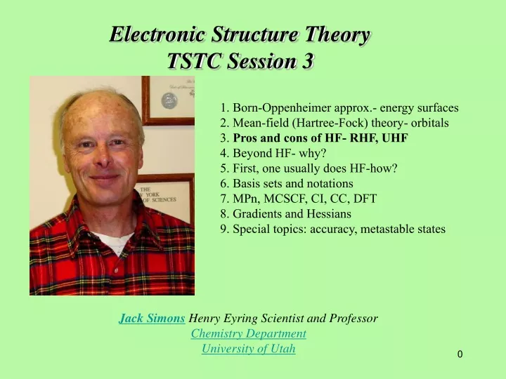 electronic structure theory tstc session 3
