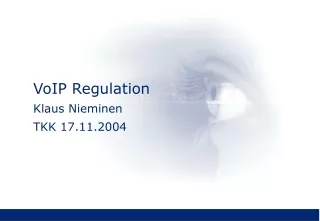 VoIP Regulation