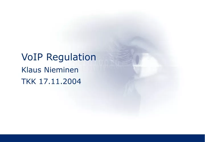 voip regulation