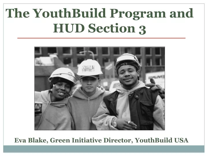 the youthbuild program and hud section 3