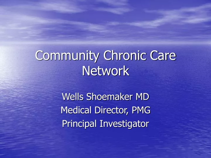community chronic care network