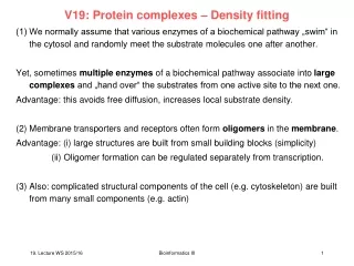 V19: Protein complexes – Density fitting
