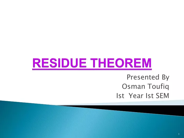 residue theorem