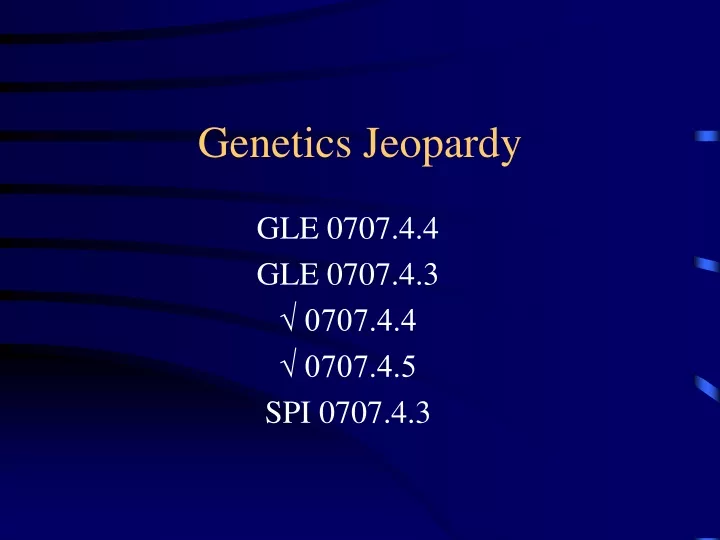 genetics jeopardy