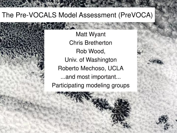 the pre vocals model assessment prevoca