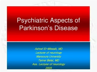 Psychiatric Aspects of Parkinson’s Disease