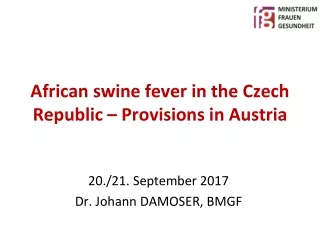 African swine fever in the Czech Republic – Provisions in Austria