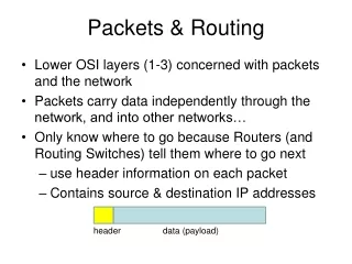 Packets &amp; Routing