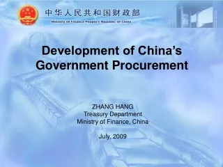 Development of China’s Government Procurement