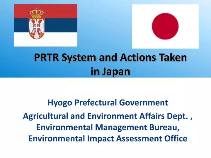 prtr system and actions taken in japan