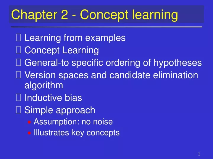 chapter 2 concept learning