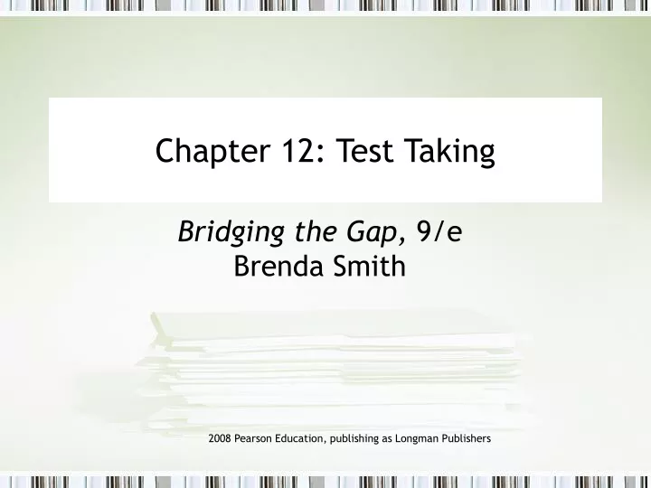 chapter 12 test taking