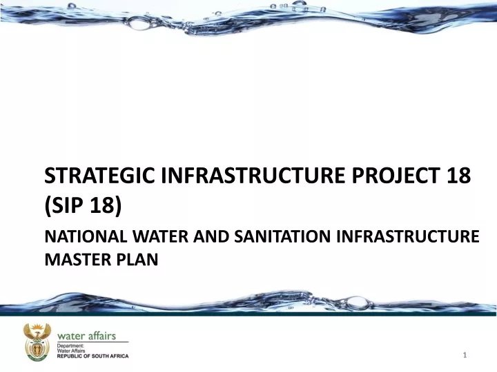 national water and sanitation infrastructure master plan