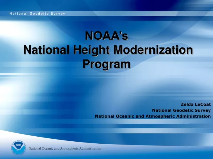 noaa s national height modernization program