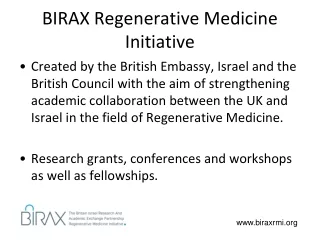 BIRAX Regenerative Medicine Initiative