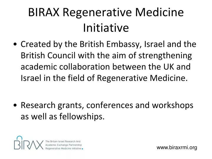 birax regenerative medicine initiative