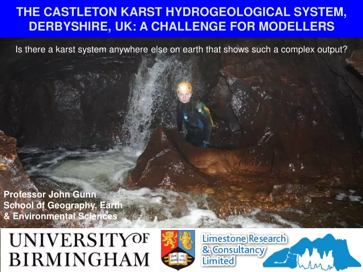 the castleton karst hydrogeological system derbyshire uk a challenge for modellers
