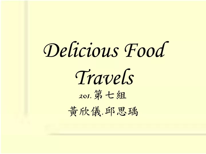 de licious food travels