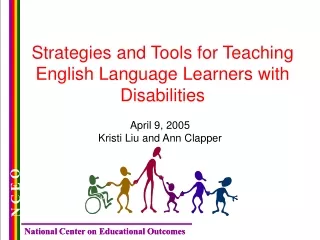 Strategies and Tools for Teaching English Language Learners with Disabilities
