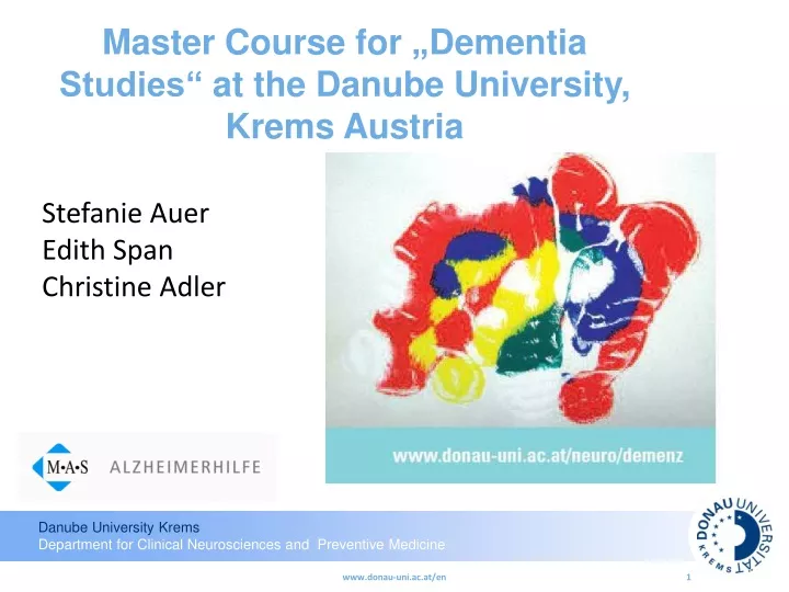 master course for dementia studies at the danube