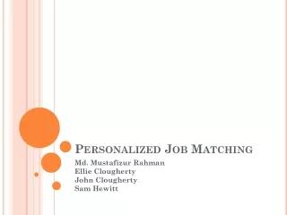 Personalized Job Matching
