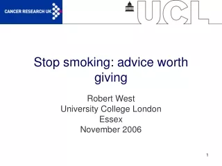 Stop smoking: advice worth giving