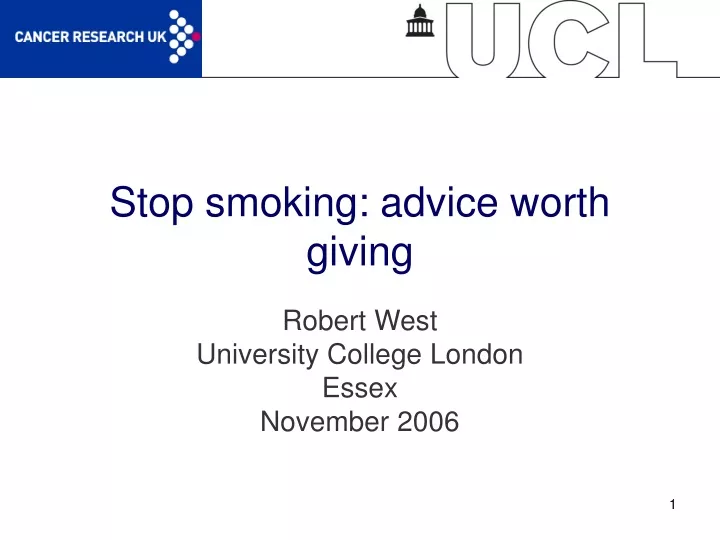 stop smoking advice worth giving
