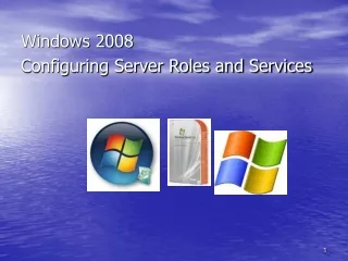 windows 2008 configuring server roles and services