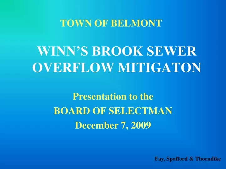 town of belmont