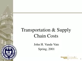 Transportation &amp; Supply Chain Costs