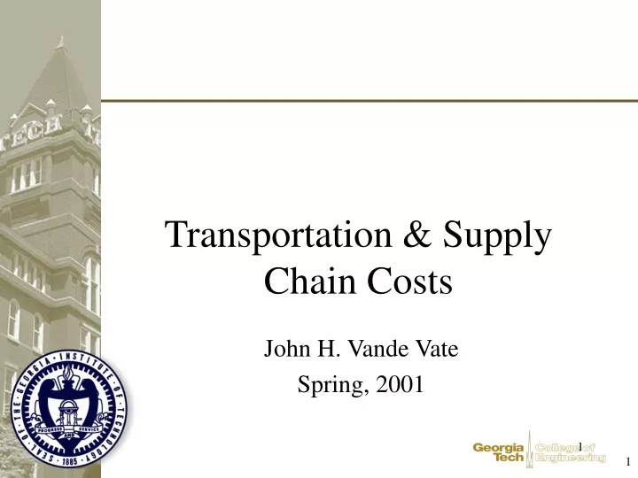transportation supply chain costs