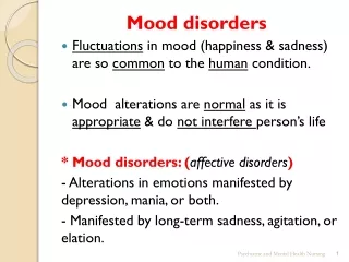 Mood  disorders