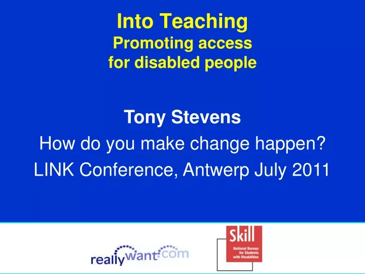 into teaching promoting access for disabled people